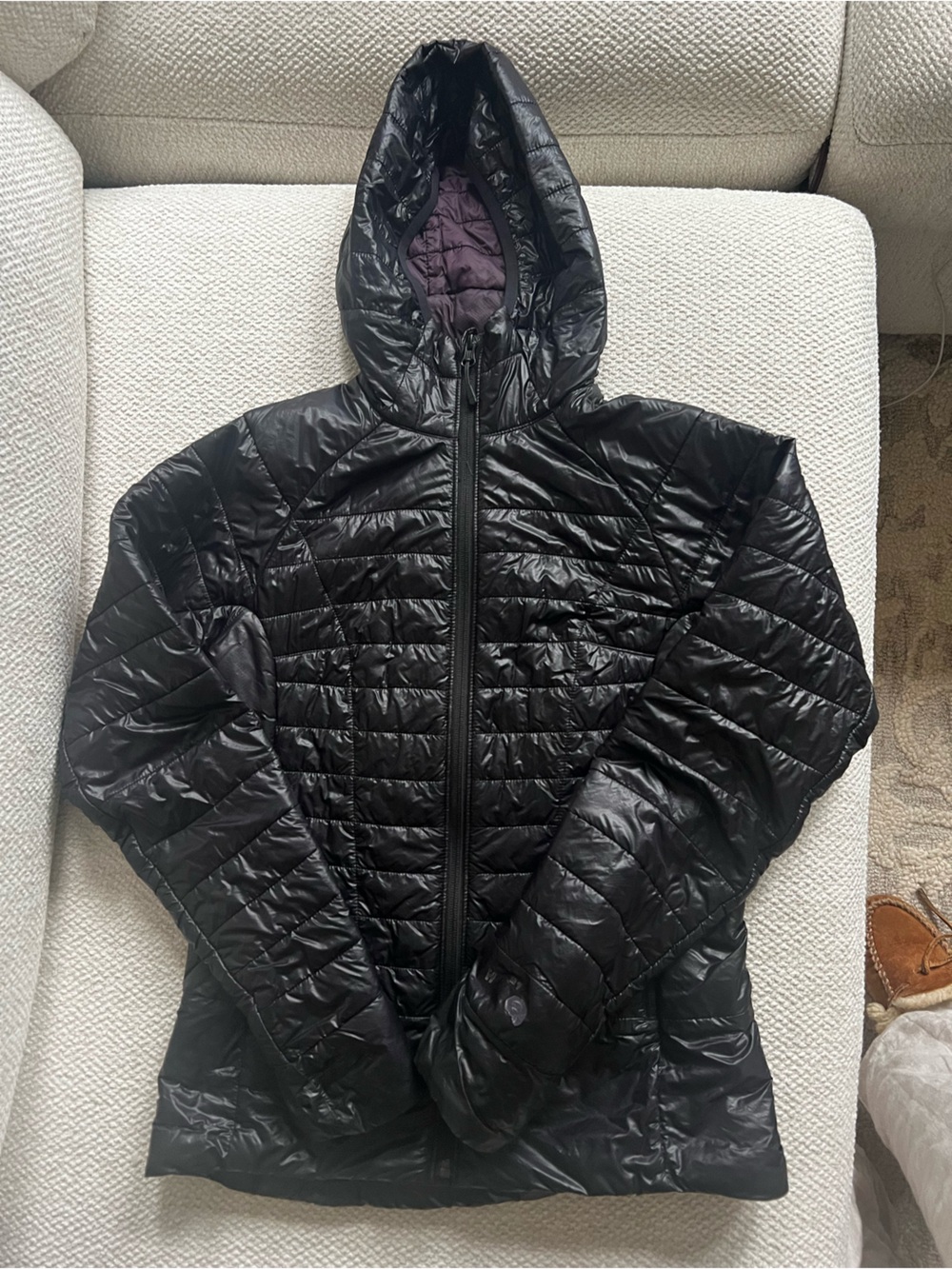 Mountain Hardwear Jacket Womens XS Black Ghost Shadow Hoody Puffer